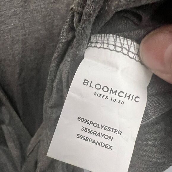 Bloomchic Gathered Wrap Top Grey - Picture 6 of 6